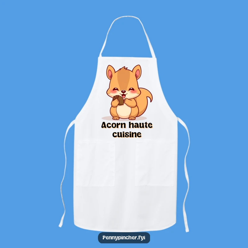 Funny Squirrel Chef Acorn Apron - Kitchen Humor Gift for Bakers