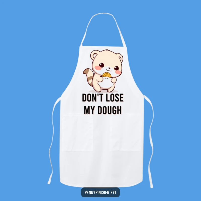 Funny Apron: Relieved Animal Finds Coin, Kitchen Cheer for the Happy Cook Gift