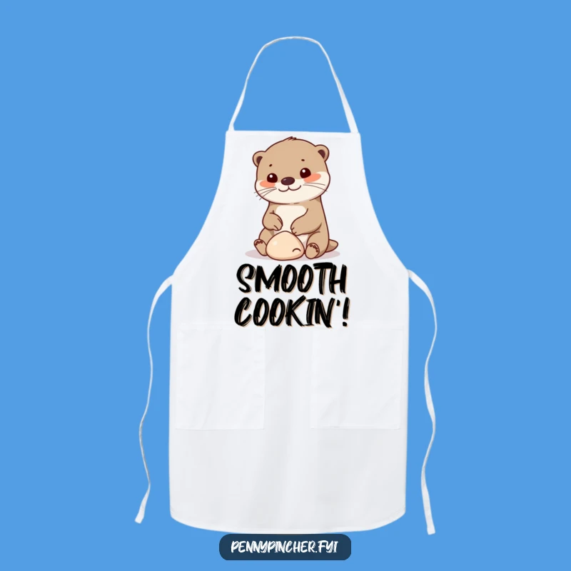 Funny Otter Chef's Apron - Playful Kitchen Gift for Joyful Cooks