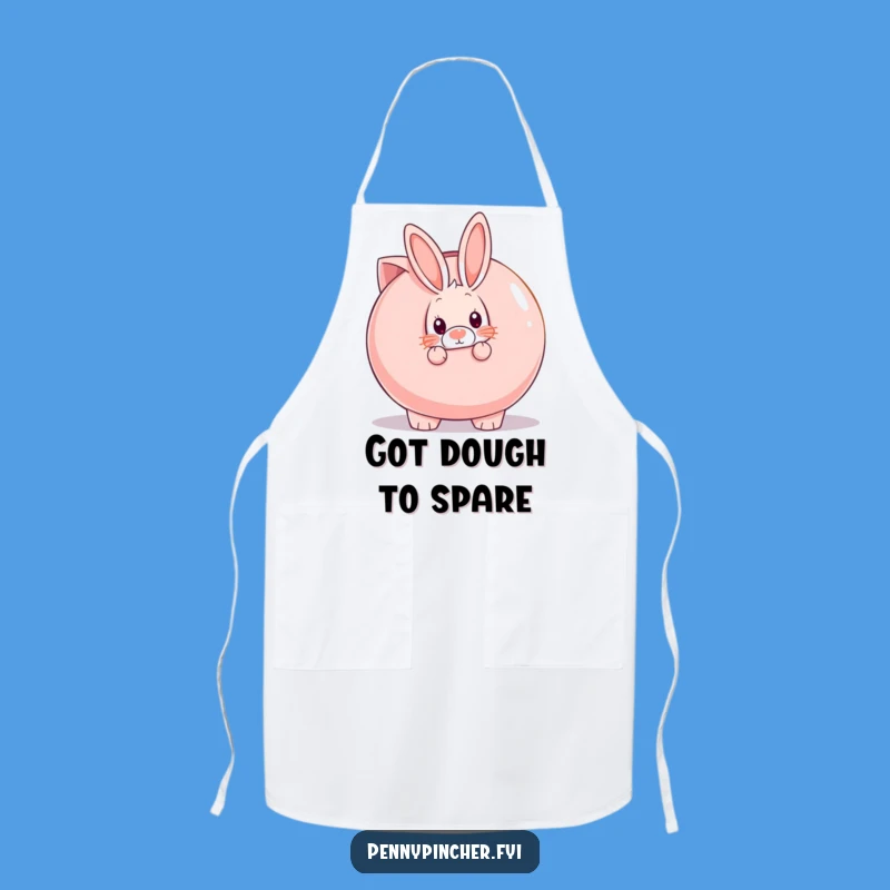 Funny Shy Rabbit Piggy Bank Apron: Cook with Quiet Confidence