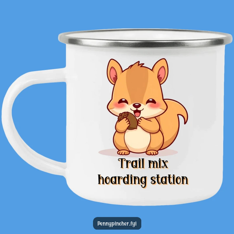 Funny Squirrel Campfire Acorn Mug - Rustic Outdoor Adventure Gift