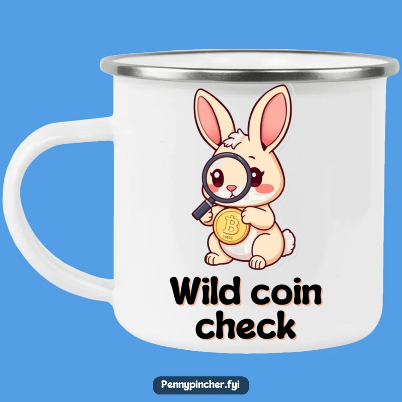 Funny Rabbit Camping Mug: Sip & Investigate with Comedic Detail!