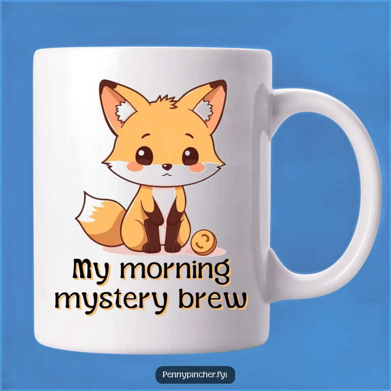 Funny Fox Coin Mug: A Hilarious Gift for Curious Minds!