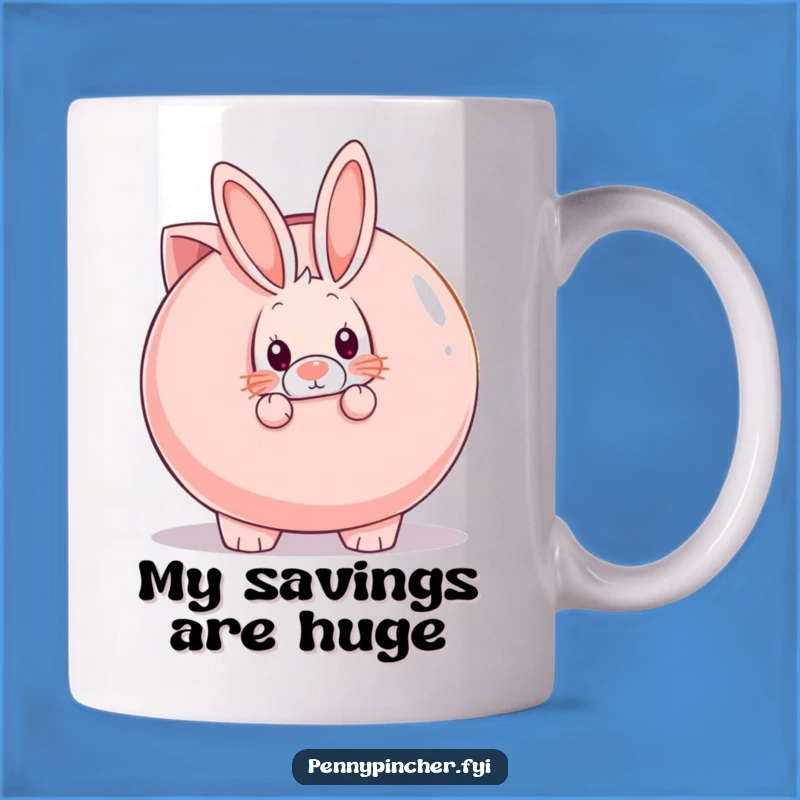Funny Shy Rabbit Piggy Bank Mug: A Hilarious Gift for Introverted Savers