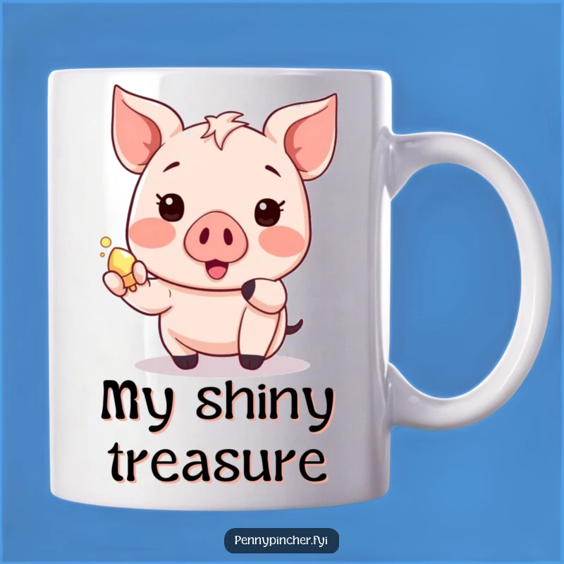 Funny Treasure Piglet Mug: Happy Kawaii Find for a Joyful Gift