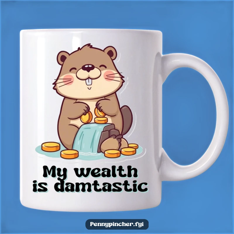 Funny Beaver Coin Dam Mug: A Hilarious Financial Planner Gift for Him!