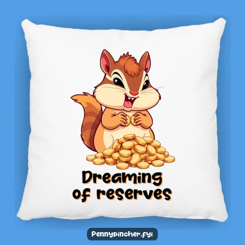 Funny Chipmunk Hoarder Pillow: Cozy Determined Character Cushion for a Wealthy, Hilarious Touch