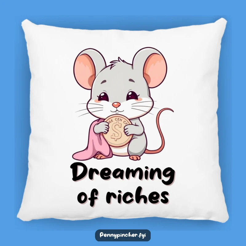 Funny Smug Mouse Pillow: Cozy Cent Polishing Cushion for a Humorous, Hilarious Touch