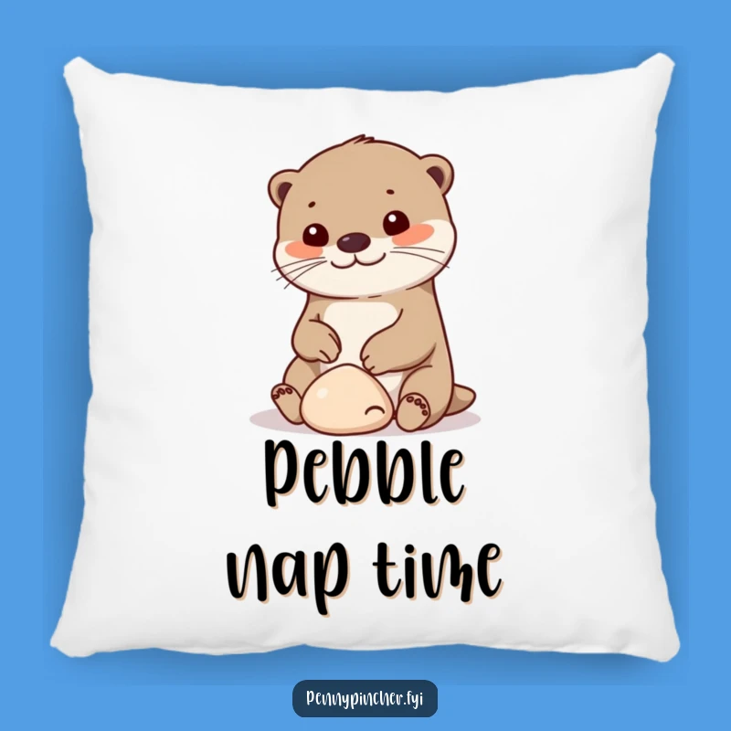 Funny Otter Pebble Buddy Pillow - Soft & Hilarious Comfort Gift