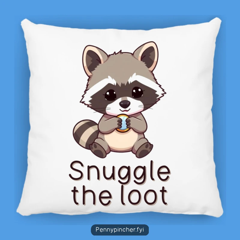Funny Raccoon Button Love Pillow - Comfortable & Hilarious Decor Gift