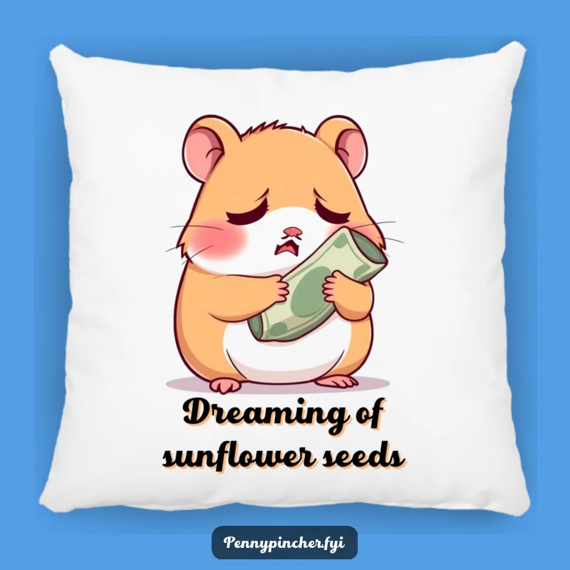 Funny Worried Hamster Pillow: Cuddly Comfort for Frazzled Savers