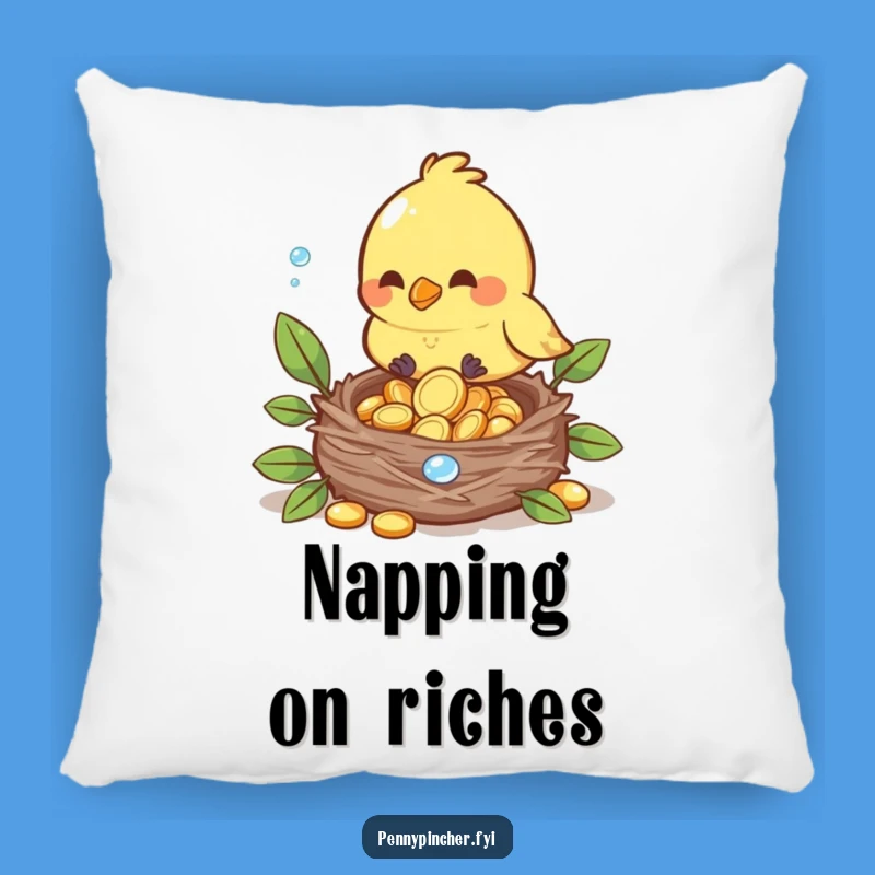 Funny Bird Dewdrop Pillow - Cozy Humorous Gift