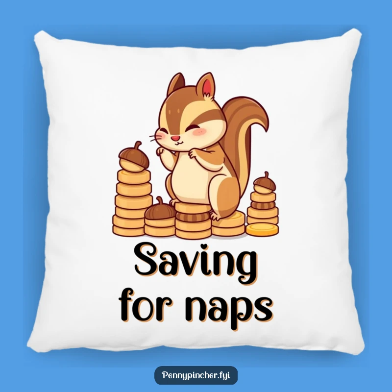 Funny Chipmunk Pillow: Diligent Stacker, Funny Gift for Cozy Motivation