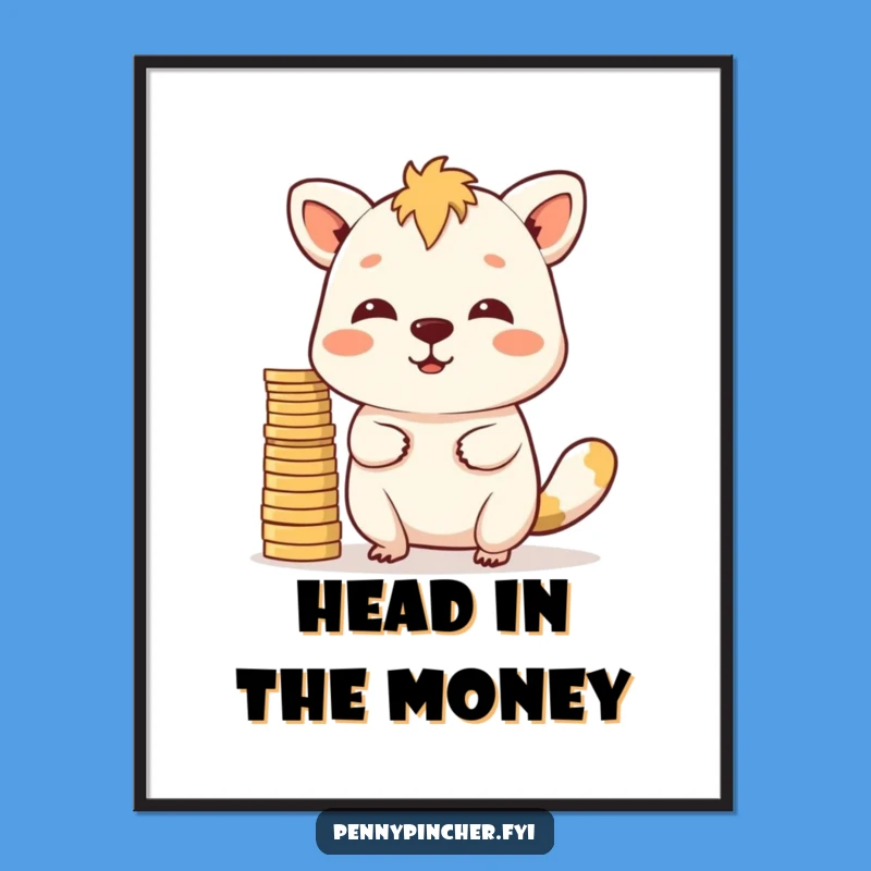 Funny Digital Art - Animal Coin Balance, Instant Download Funny Gift Printable!