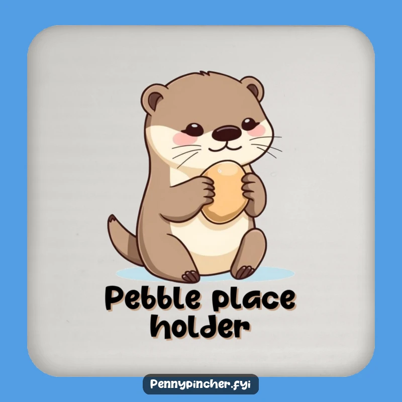Funny Otter Pebble Coasters: Protect Surfaces with Hilarious Possessiveness