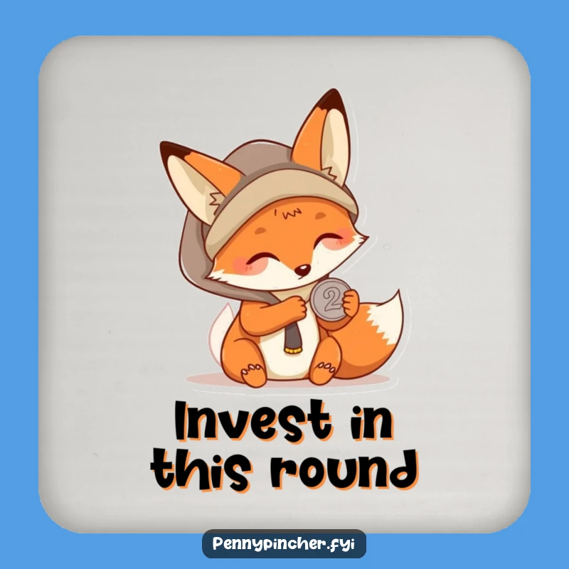 Funny Kawaii Fox Coasters, Resourceful Protection, Humorous Home Decor Gift