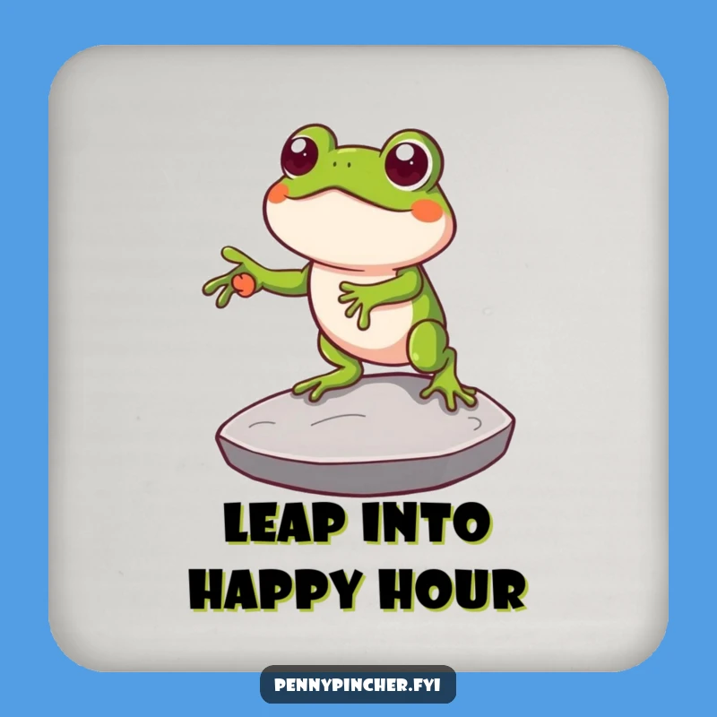 Funny Clever Frog Coin Stepping Stone Coaster: Protect Surfaces with Smart Style