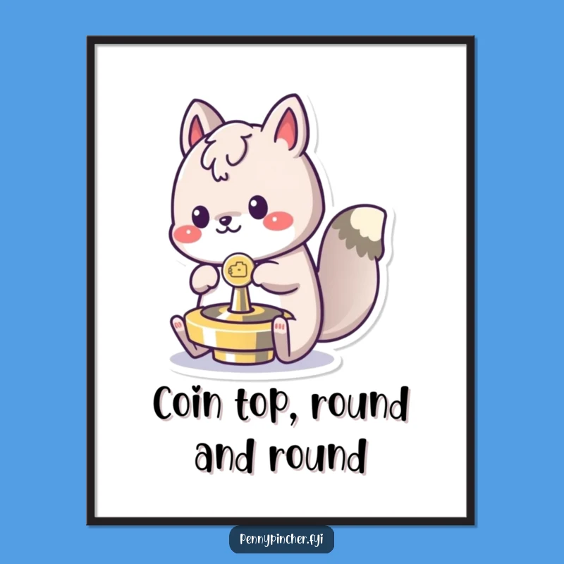 Funny Spinning Animal Poster: Wall Art That Spins with Fun, Perfect Decor!