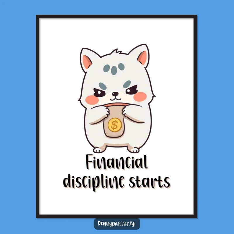 Funny Determined Animal Poster - Motivational Saver's Funny Wall Art