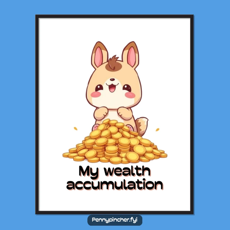 Funny Hoarding Animal Poster: Wall Art That Gathers Laughs, Perfect Decor!