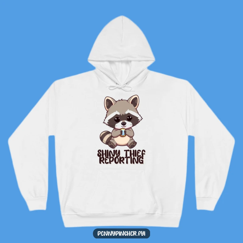Cozy Funny Raccoon Button Obsessed Hoodie - Warm & Hilarious Gift