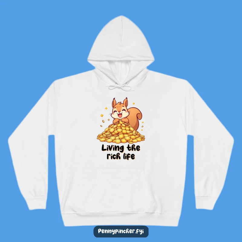 Funny Squirrel Hoarding Hoodie: Cozy Treasure Hunter, Warm Gift