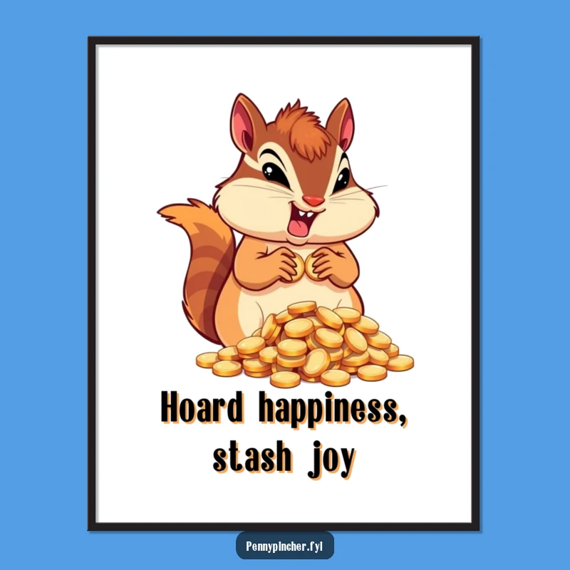 Free Printable Chipmunk Hoard Wall Art: Hilarious Downloadable Decor for the Resourceful!