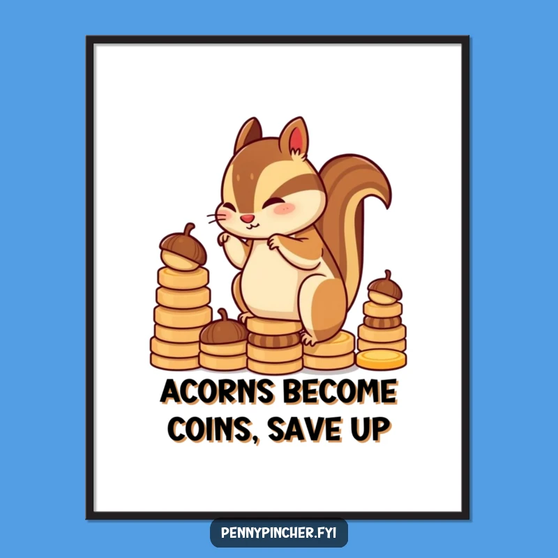 Free Printable Wall Art: Chipmunk Saver Funny Downloadable Decor for Wisdom