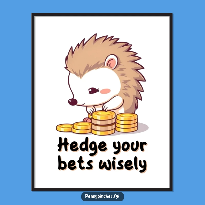Funny Free Printable Wall Art: Hedgehog's Organized Riches - Humorous Decor, Downloadable