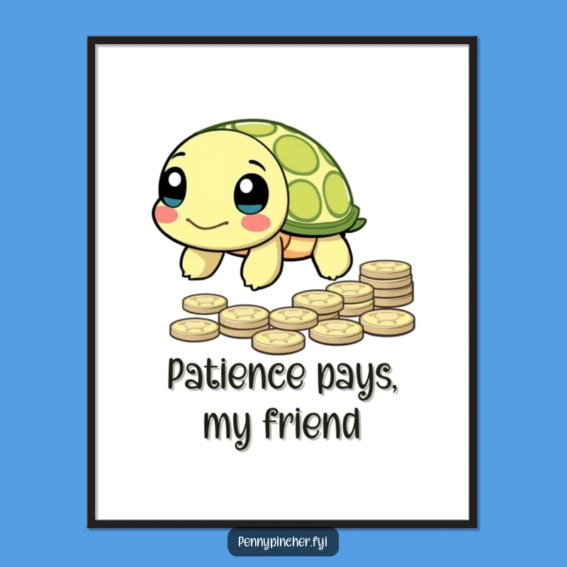 Funny Free Printable Turtle Wall Art, Slow and Steady Decor, Downloadable & Print at Home