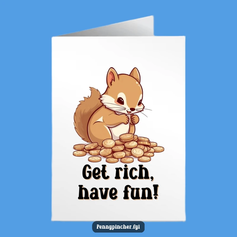 Free Printable Birthday Card: Counting Squirrel Funny Downloadable Gift for Budget Birthdays