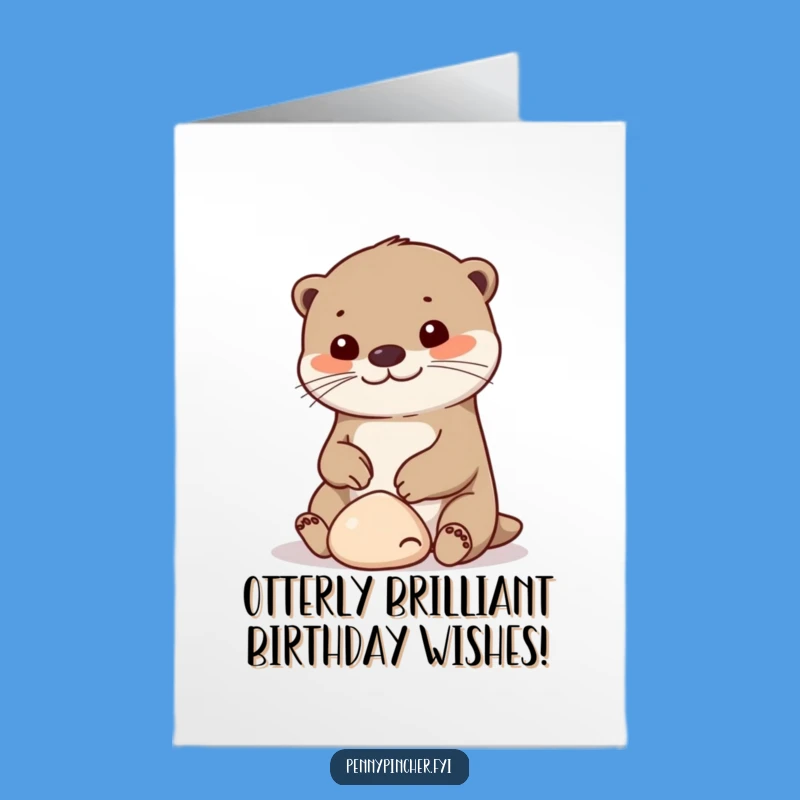 Cheerful Otter Birthday Card: Free Printable Downloadable Fun for a Special Day
