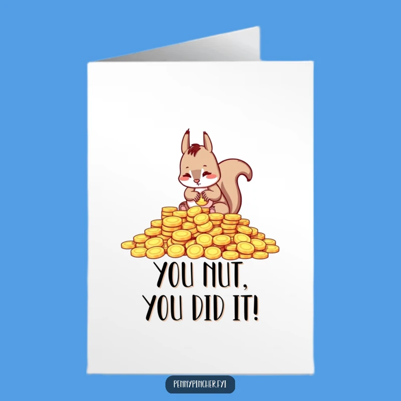 Free Printable Congrats Card: Counting Squirrel, Downloadable Success, Funny Gift