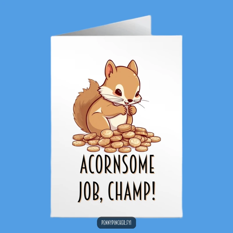 Free Printable Congratulations Card: Counting Squirrel, A Penny Saved Downloadable Gift