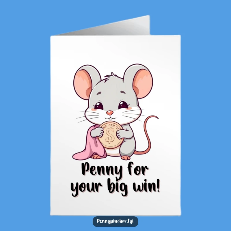 Free Printable Smug Mouse Congrats Card: Downloadable Success Greeting for the Savvy!