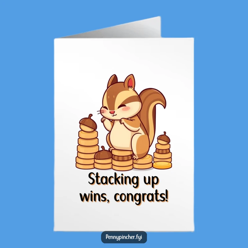 Free Printable Congratulations Card: Chipmunk Saver Funny Downloadable Fortune
