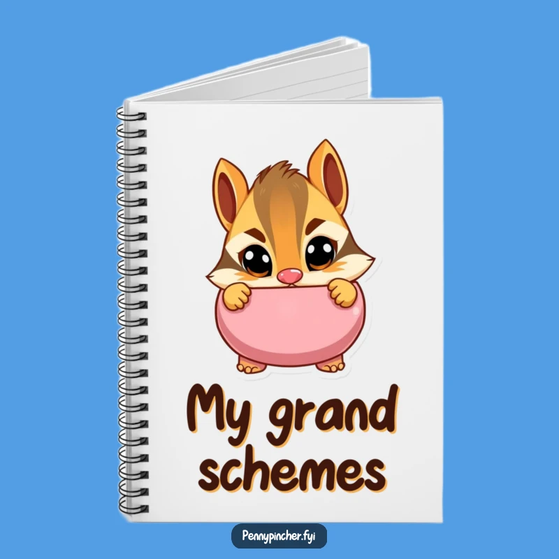 Funny Cautious Chipmunk Piggy Bank Notebook: Jot Down Your Prudent Plans