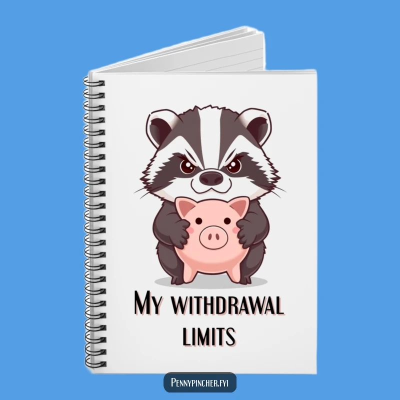 Funny Grumpy Badger Piggy Bank Notebook: Jot Down Your Protected Ideas