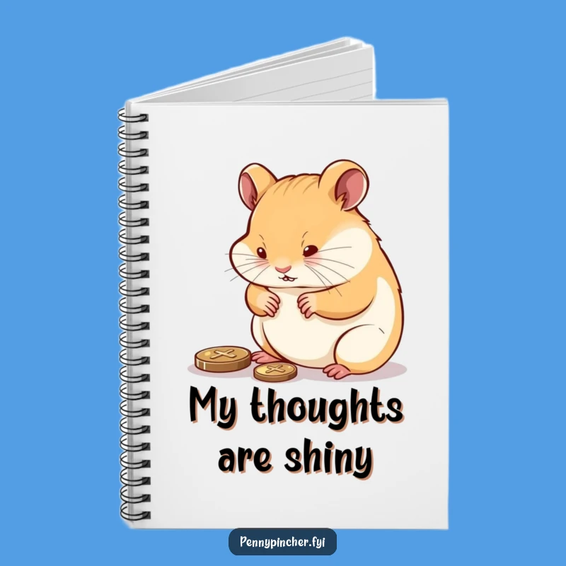 Funny Hamster Polishing Penny Notebook: Jot Down Your Polished Thoughts