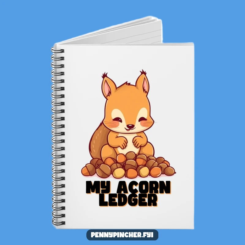 Funny Squirrel Counting Acorns Notebook: Jot Down Your Preparations