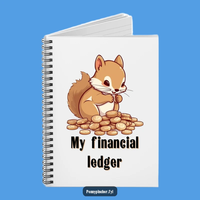 Funny Squirrel Counting Pennies Notebook: Track Expenses with Savvy Humor - Great Gift!