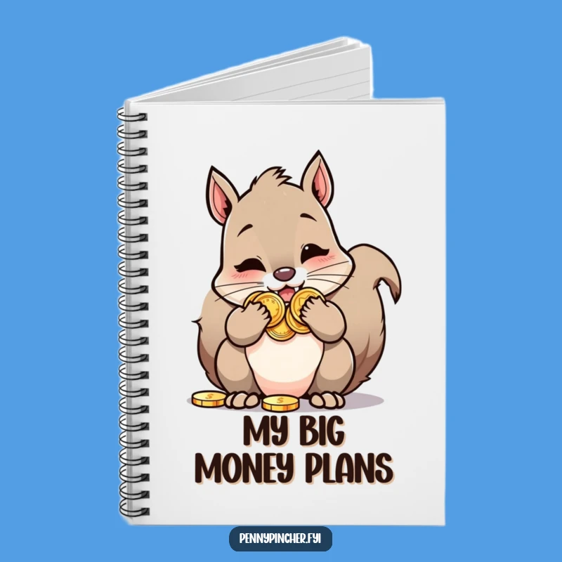 Funny Squirrel Notebook: Squirrel w/ coins, perfect for notes funny gift.