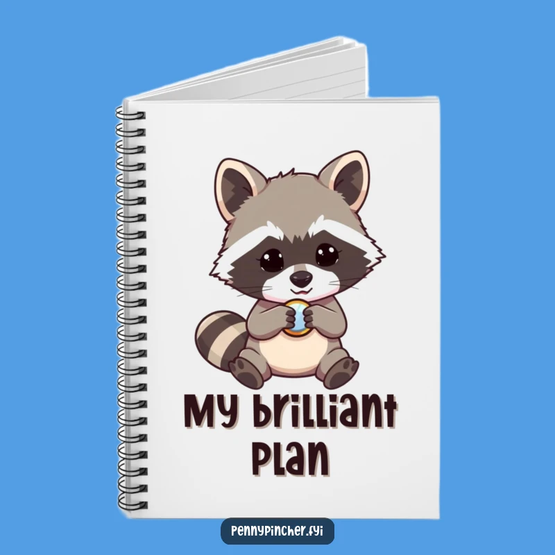 Funny Raccoon Idea Notebook - Perfect for Shiny Thoughts & Gifts
