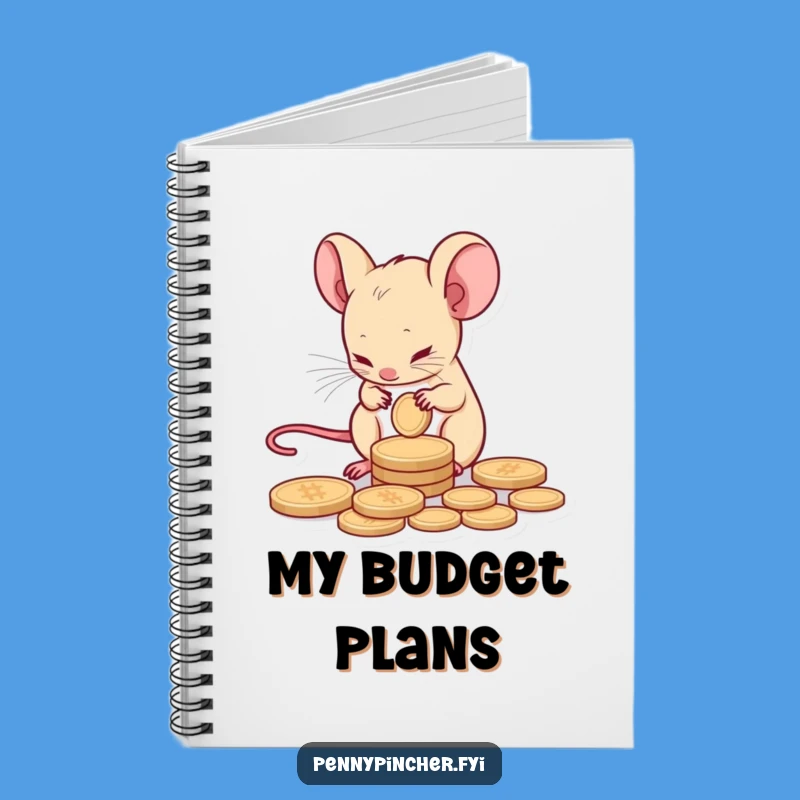 Funny Mouse Notebook: Tiny Saver Counts Coin for Budgeting Ideas