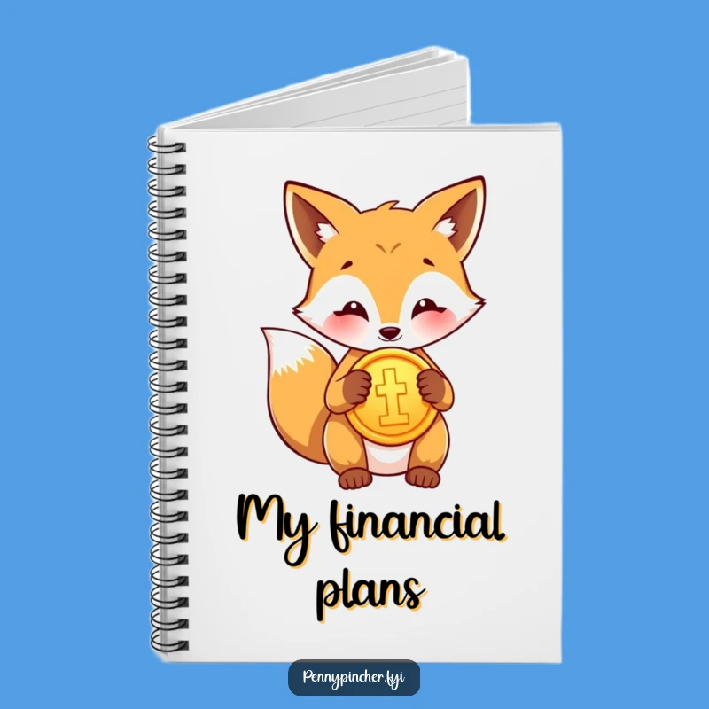 Funny Fox Polishing Gold Coin Notebook - Jot Down Funny Ideas, Perfect Funny Gift