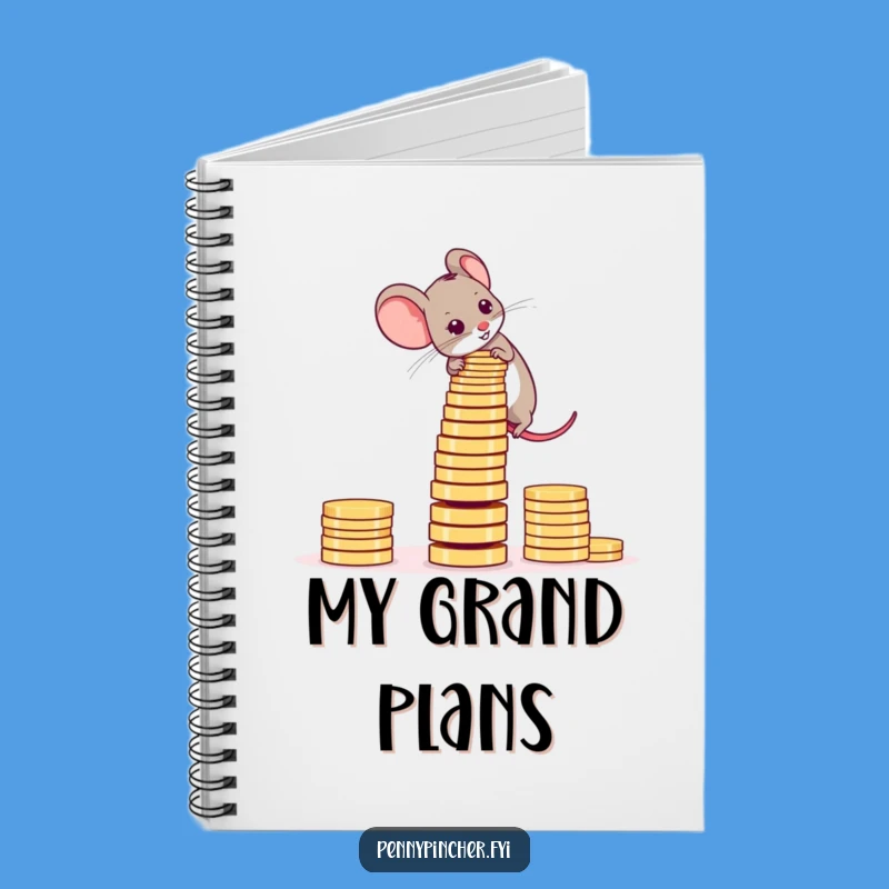 Funny Mouse Coin Tower Notebook: Plan Your Next Big Project - Great Gift!