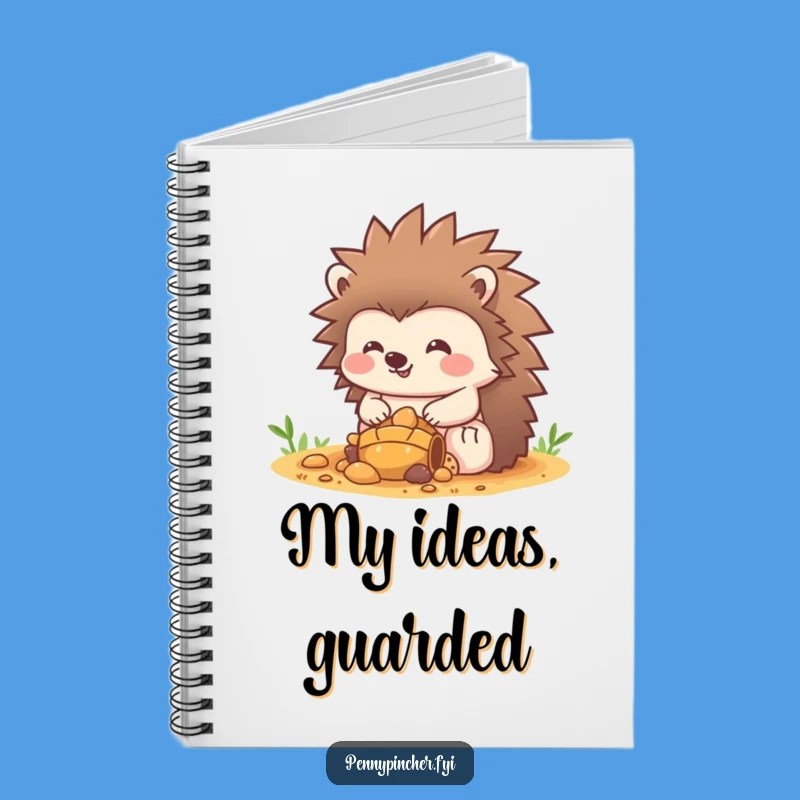 Funny Hedgehog Treasure Notebook: Jot Down Your Valuables and Ideas!