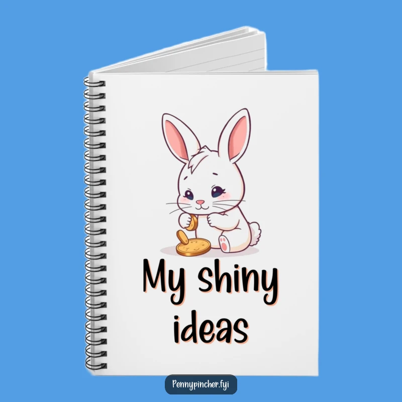 Funny Determined Rabbit Polishing Penny Notebook: Plan Your Success in Style