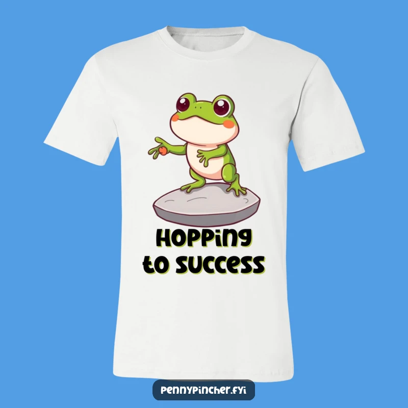 Funny Clever Frog Coin Stepping Stone T-Shirt: Showcase Your Smart Moves with Humor