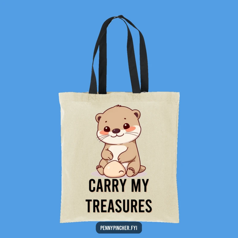 Funny Otter Pebble Carrier Tote Bag - Stylish & Hilarious Gift